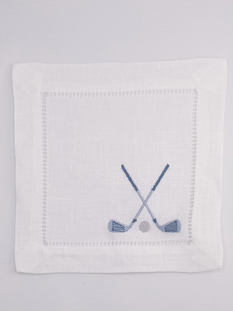 PinkElephantEmb Golf Club Cocktail Napkins - Thumbnail 2