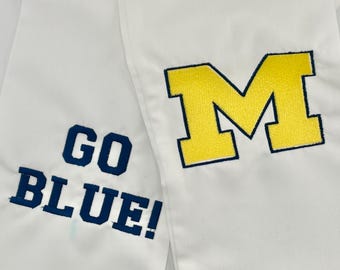 Michigan Go Blue Wreath Sash