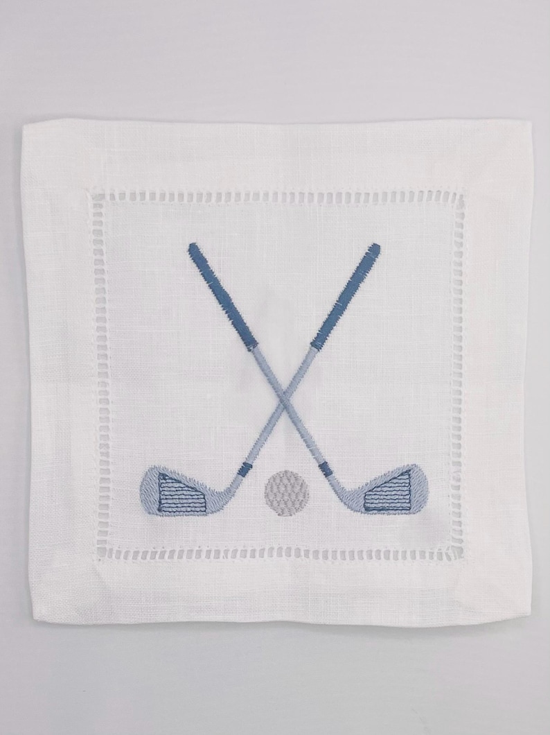 PinkElephantEmb Golf Club Cocktail Napkins - Thumbnail 3