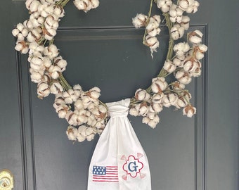 Custom Embroidered Wreath Sash, Monogram