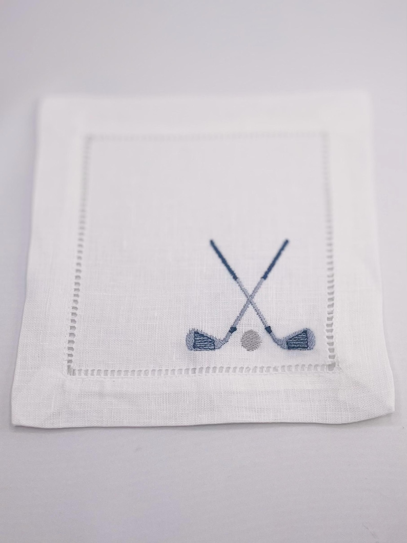 PinkElephantEmb Golf Club Cocktail Napkins - Thumbnail 5