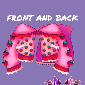 Strawberry theme hoodie asset