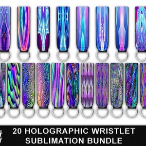 Holographic Keychain PNG Bundle | Holo Lilac KeyFob PNG | Purple Wristlet Keychain Sublimation | Wristlet Sublimation | Sublimation Keychain