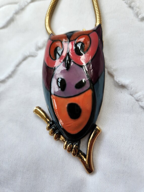 Vintage eisenberg owl pendant - image 3