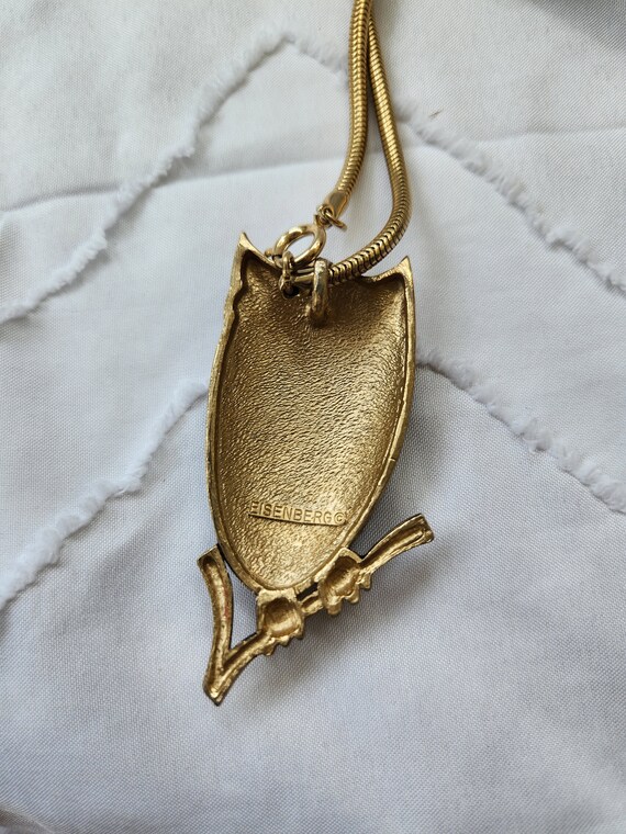 Vintage eisenberg owl pendant - image 5