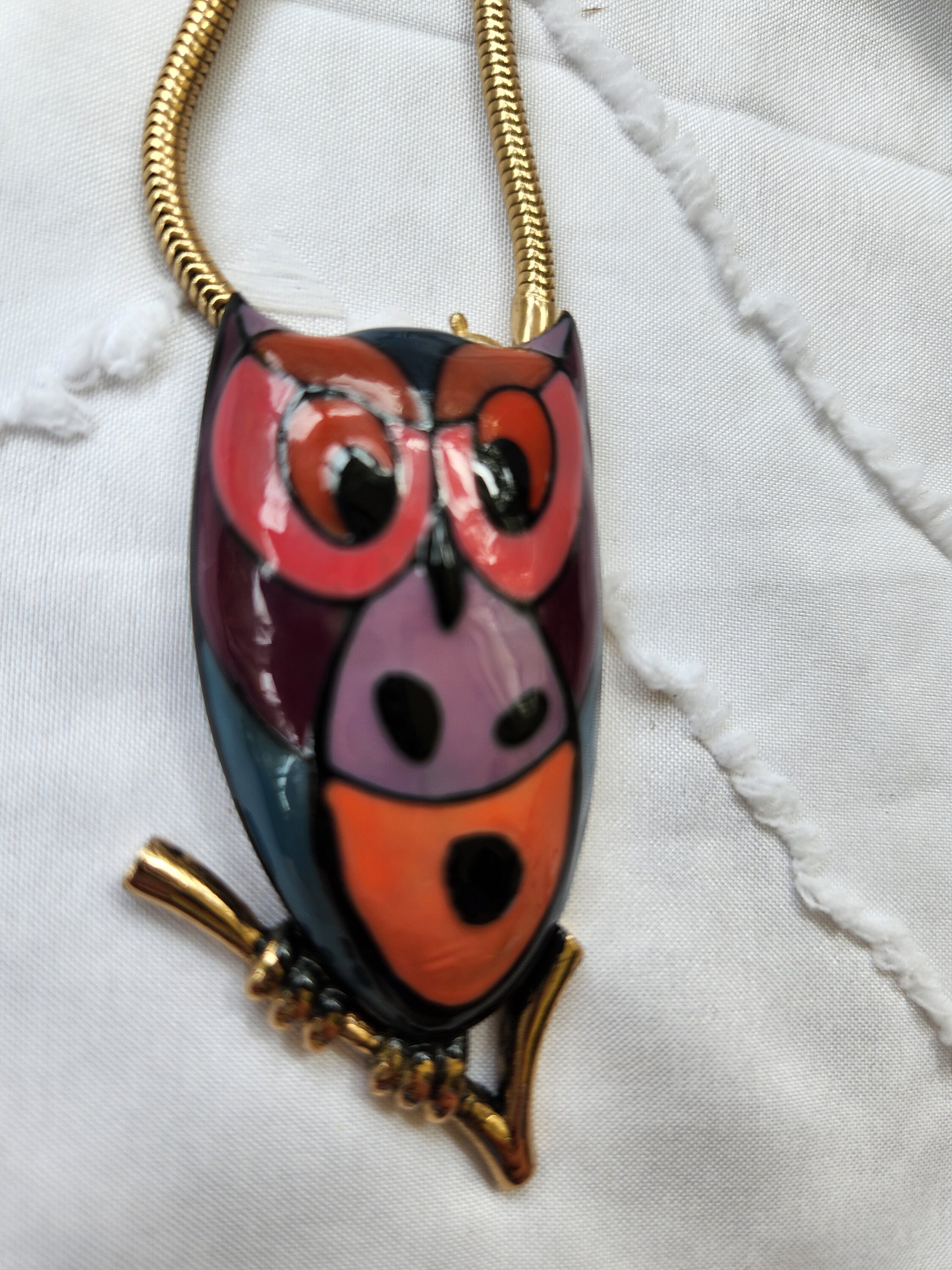 Vintage Eisenberg Owl Pendant