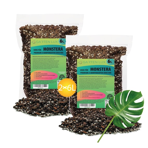 Garten Lux Premium Monstera Erde 12L-4-Komponenten Erde fr Monsteraschnell  entwssernde Erde fr die Aufzucht und Umpflanzung von Pflanzen - Etsy  sterreich