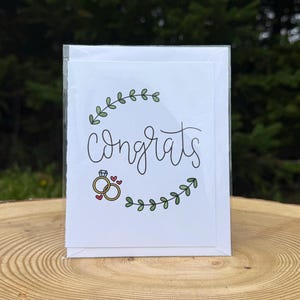 Carte de mariage de félicitations | de fiançailles | Je viens de me marier | Félicitations | Côte est du Canada