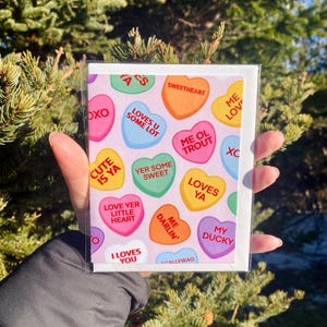 Cuori di conversazione di Terranova / Biglietto di auguri per San Valentino / / Costa orientale del Canada / Biglietti di auguri / Detti di Terranova e Labrador