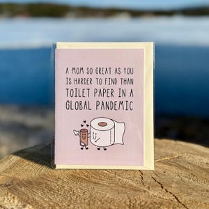 Moederdag toiletpapier pandemie kaart | Grappige Moederdag | Newfoundland en Labrador | Oostkust van Canada | Wenskaarten