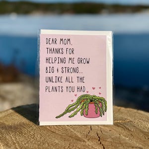 Cartão de Dia das Mães | Engraçado | Dia das Mães Engraçado | Tema de Planta | Terra Nova e Labrador | Costa Leste do Canadá | Cartões de Saudação