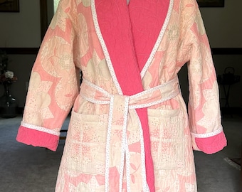 Vintage Small Quilted Housecoat (robe)