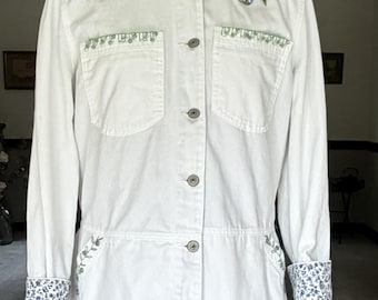 One-of-a-Kind Embellished Upcycled Old Denim Jacket