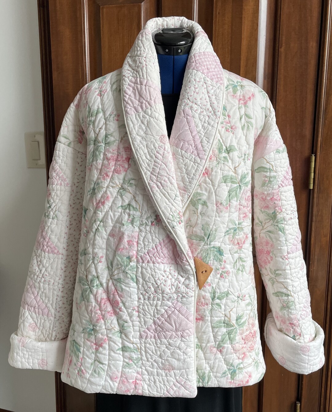 Shawl Collar Quilt Jacket Etsy