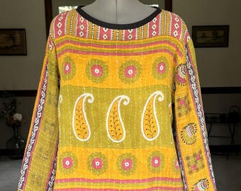 Vintage Kantha Crop Top