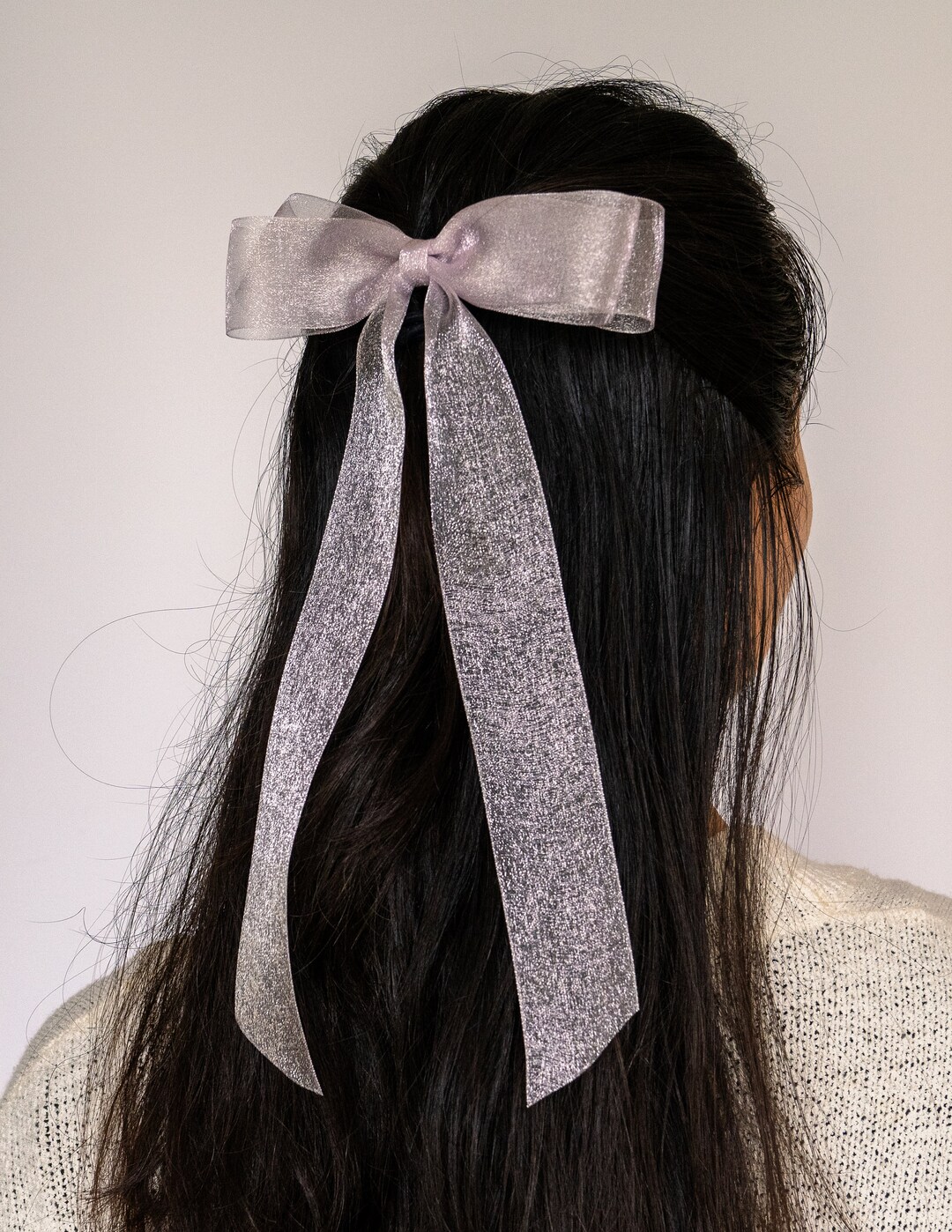 Jumbo Deluxe Organza Long Bow | Upscale Sheer Riley Bow With