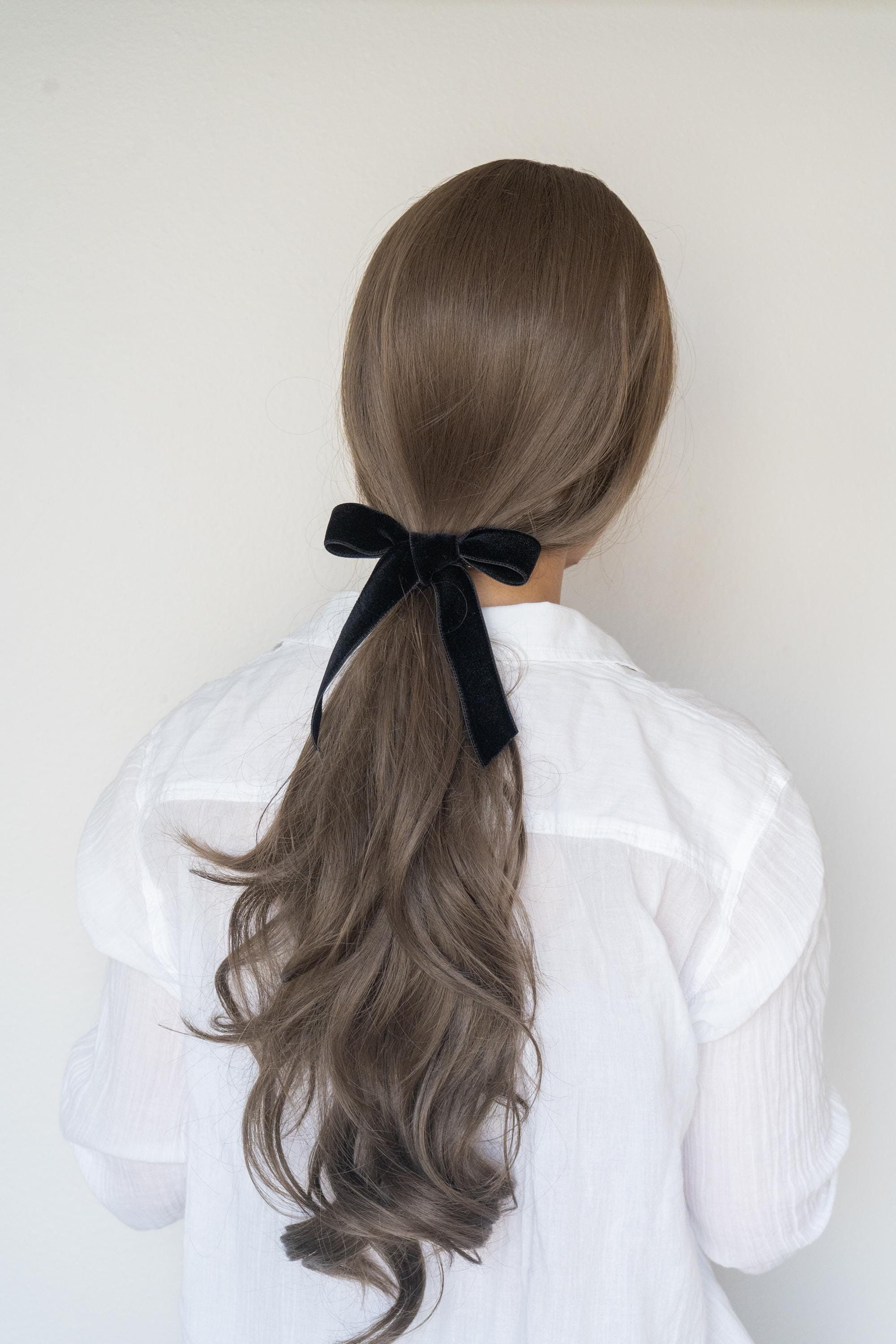 Vintage Kokin Black & White Woven Bow Hair Barrette – Made in France Vintage Hair Barrette Karina Made in France Signed Silver  main image 4