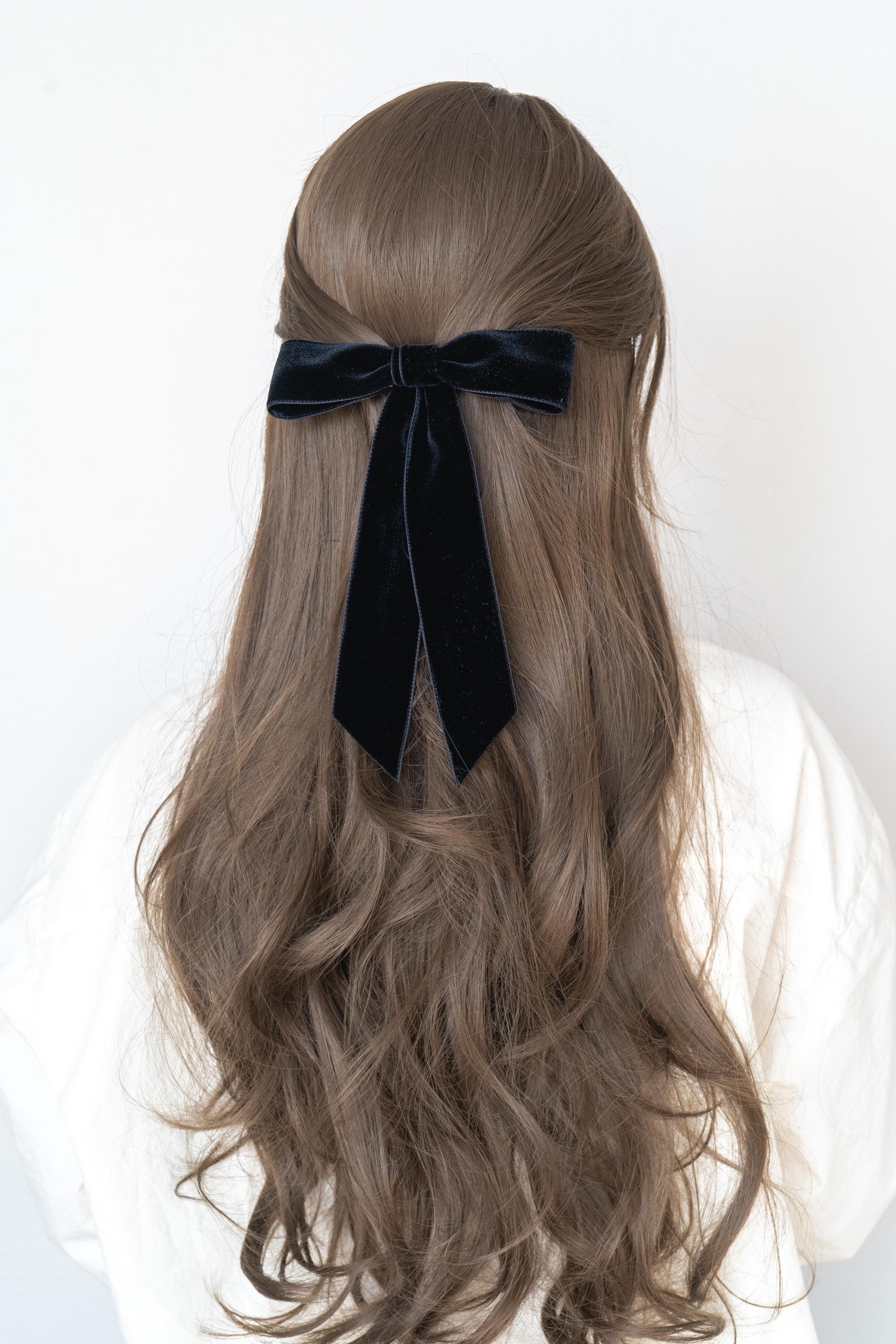 【Jennifer behr】Velvet Bow Barrette リボンバレッタ Velvet Bow Barrette -- Black – Jennifer Behr LLC