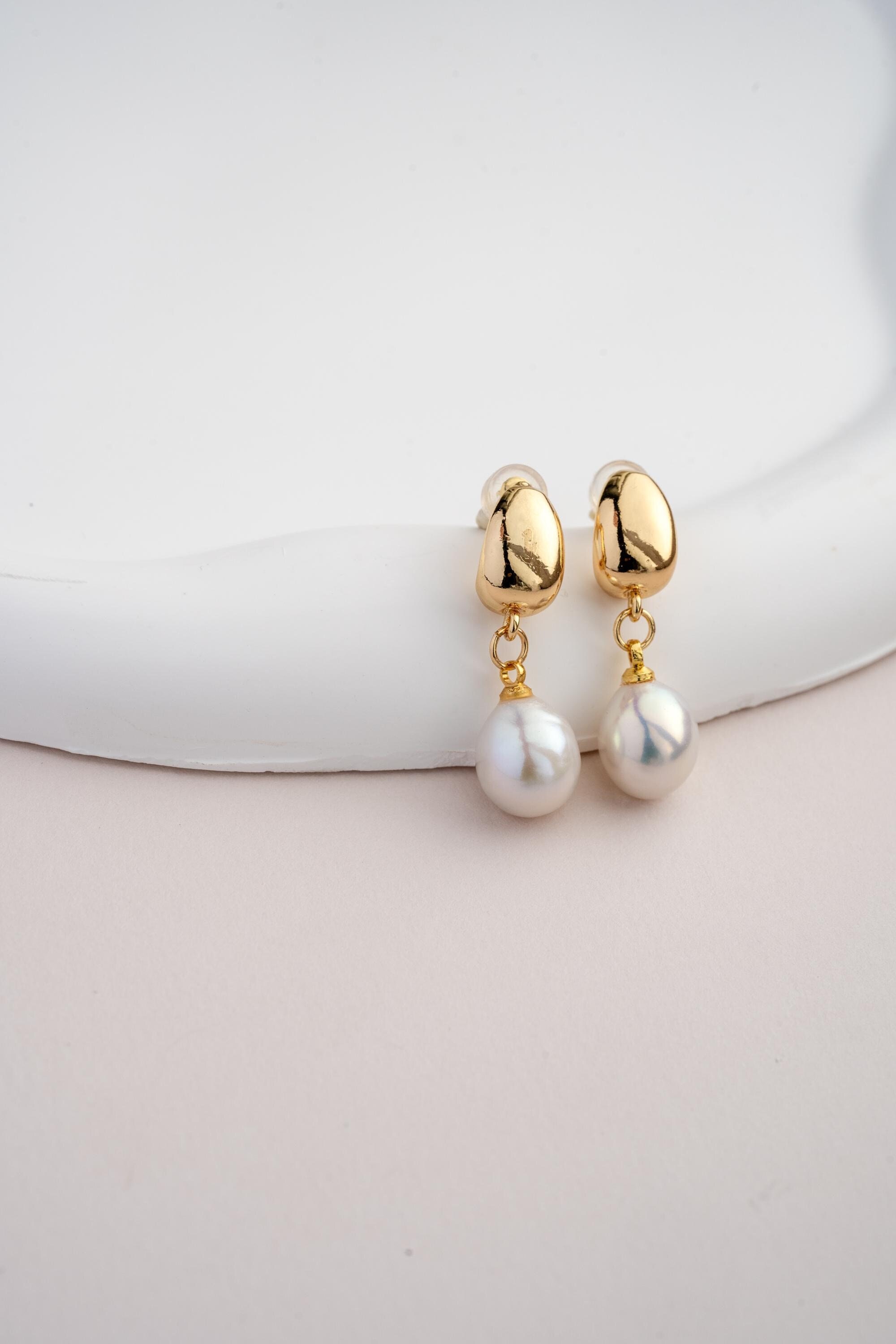 ピアス LESS IS MORE Single sale 14K gold twin pearl earrings single earring]14K gold twin pearl earring - Less is more