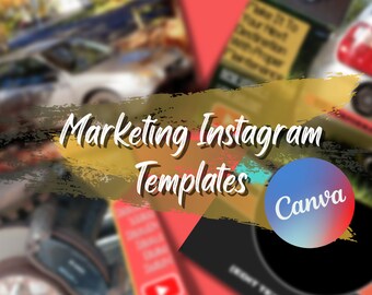 Plantillas de marketing para Instagram II / Redes sociales / Diseño Canva