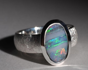 Opal ring silber 25117