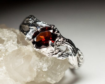 Red Garnet Ring Silver Unisex ring Almandine Gemstone Mens Fine Jewelry Pirate collection Mens Ring Him gift Jack Sparrow ring Johnny Depp