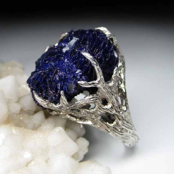 Raw Azurite Ring - Etsy