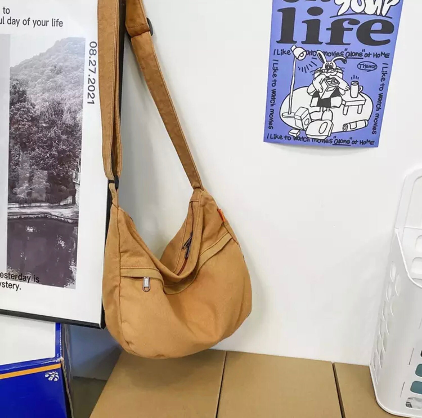 Canvas Cotton Bag Shoulder Tote Women Vintage Shopping Large - Etsy UK