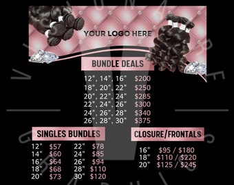 DIY Price List Flyer | Price List Template | Bundles Price List | DIY Editable Canva Template