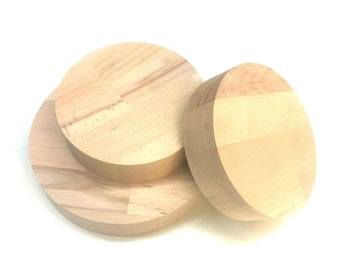 Dischi tondi in legno di faggio, dischi tondi in legno incollato, da tavolo, in legno tondo