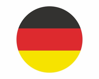 Germany Sticker 5 cm Round Germany Flag Round Vinyl Stickers EM WM