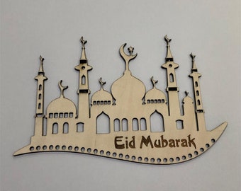 Calendrier du Ramadan Eid Mubarak, Hosgeldin Ramazan, décoration en bois, cadeau pour enfants