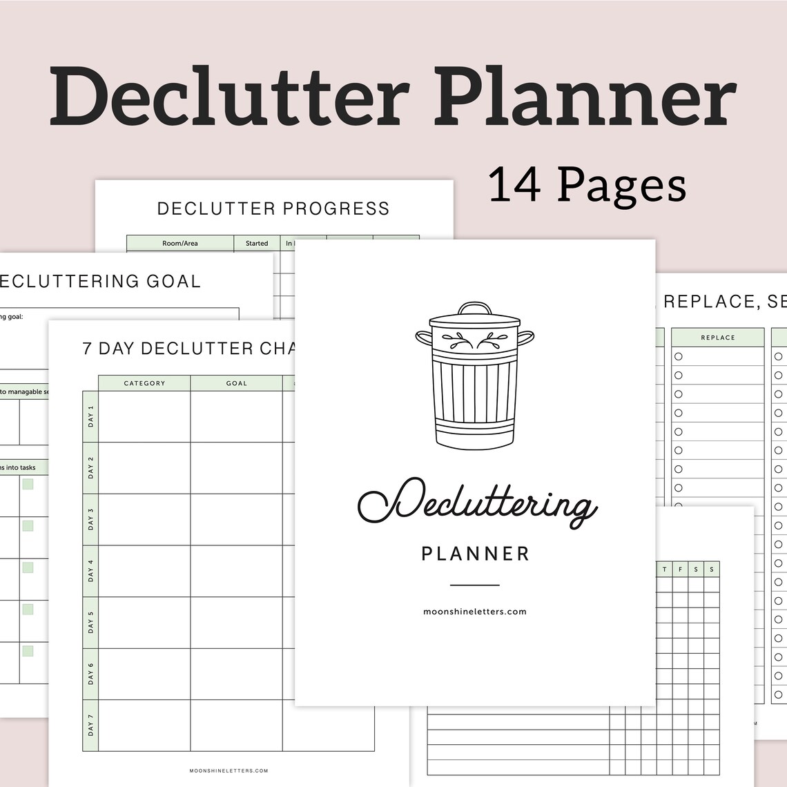 Declutter Planner Printable, Decluttering Guide & Declutter Challenge ...