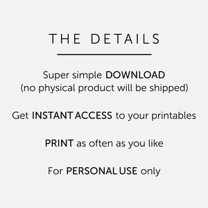 Plant Profile Card Template with Plant Care Instructions, Printable PDF – DOWNLOAD image 3