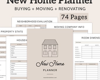 Complete Home Buying Planner, Home Buyer Guide – Moving Planner – Renovation Planner, PDF – DOWNLOAD