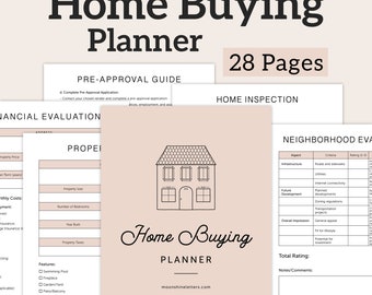 Home Buying Planner Printable, Home Buyer Guide with Helpful Tips, PDF – DOWNLOAD