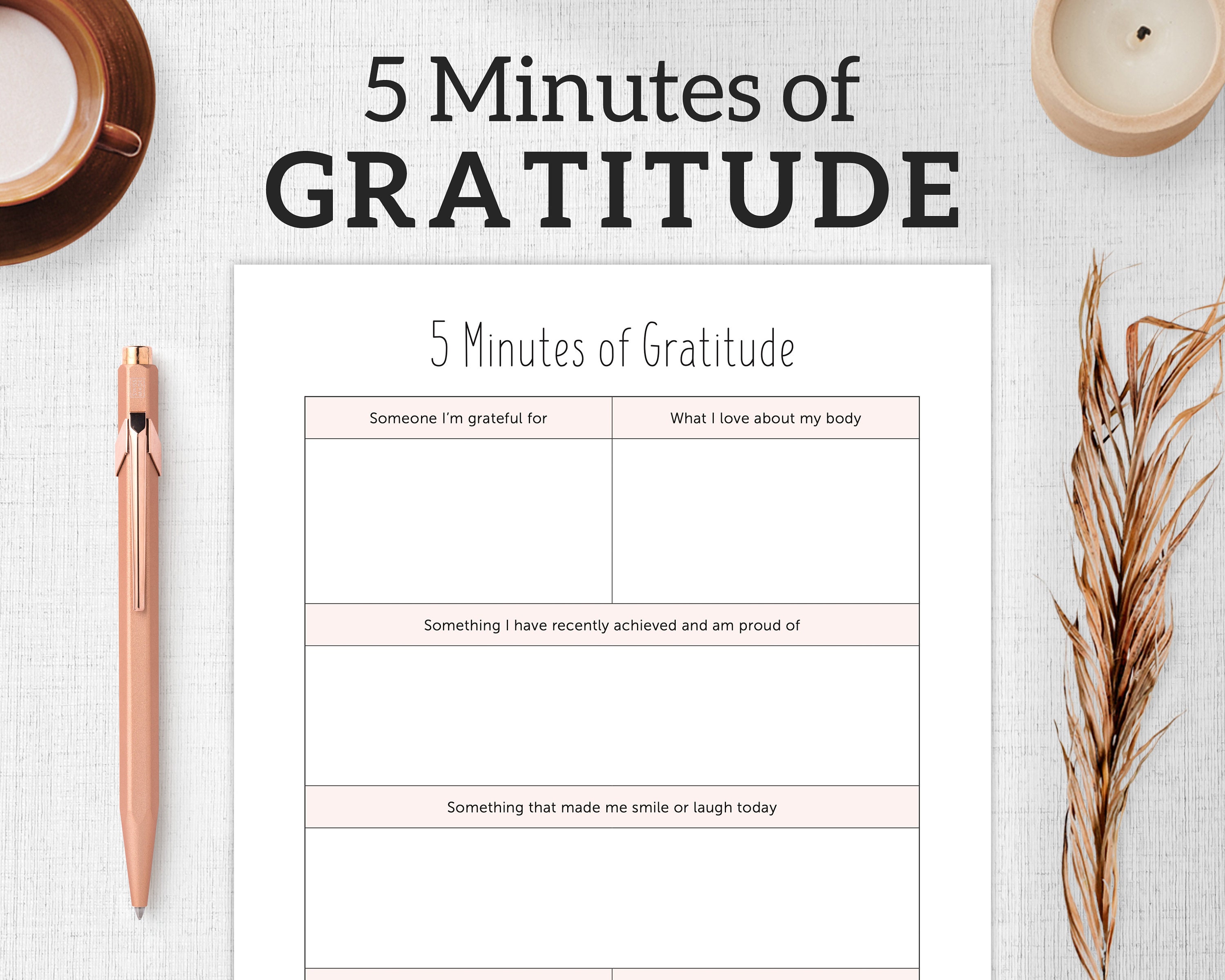 Mon Journal De Gratitude - Imprimable – Pomango