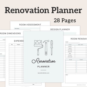 Home Renovation Planner Printable, Home Remodel Planner, PDF – DOWNLOAD