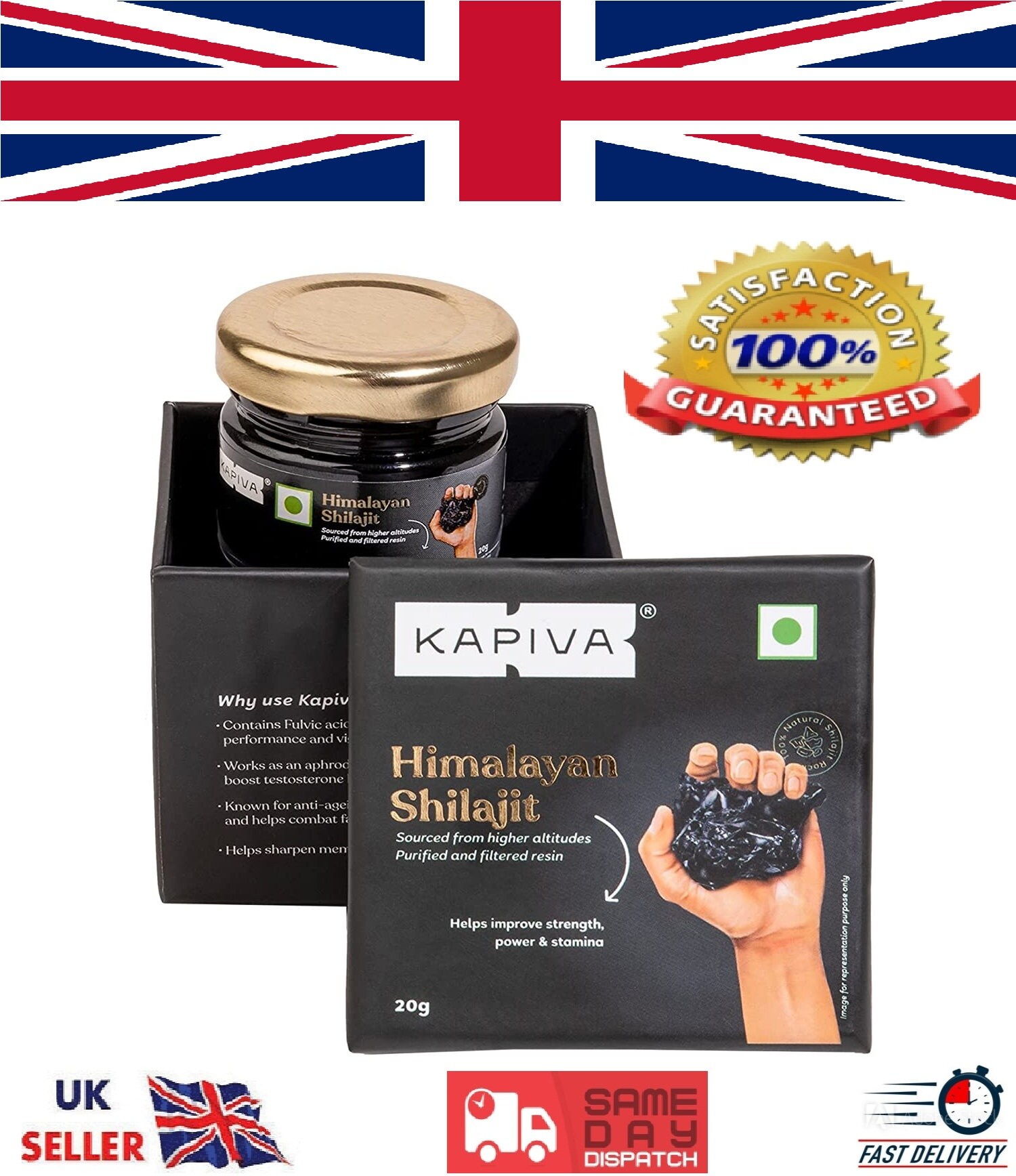 Himalaya Shilajit 100% pure 20 grams Lab tested,safest and high potency uk