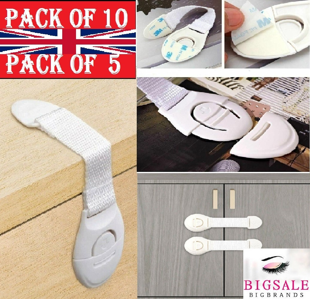 4 Pack Verrouillage Sécurité Bébé Invisible Bloque Tiroir Interne, Verrou  De Séc