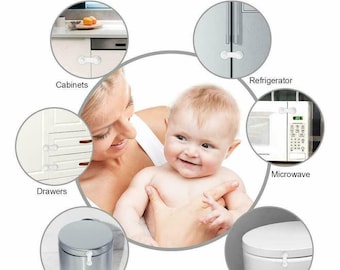 1/5/10x Safety Baby Kid Child Lock Proof Cabinet Cupboard Drawer Fridge Pet Door UK Seller Free P&P Fast Service