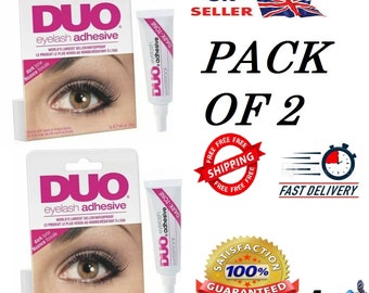 2X DUO Eye Eyelash Glue Dark Waterproof Strong 9g Adhesive Makeup False Eye Lash Glue FREE Postage UK Seller Pack of 2