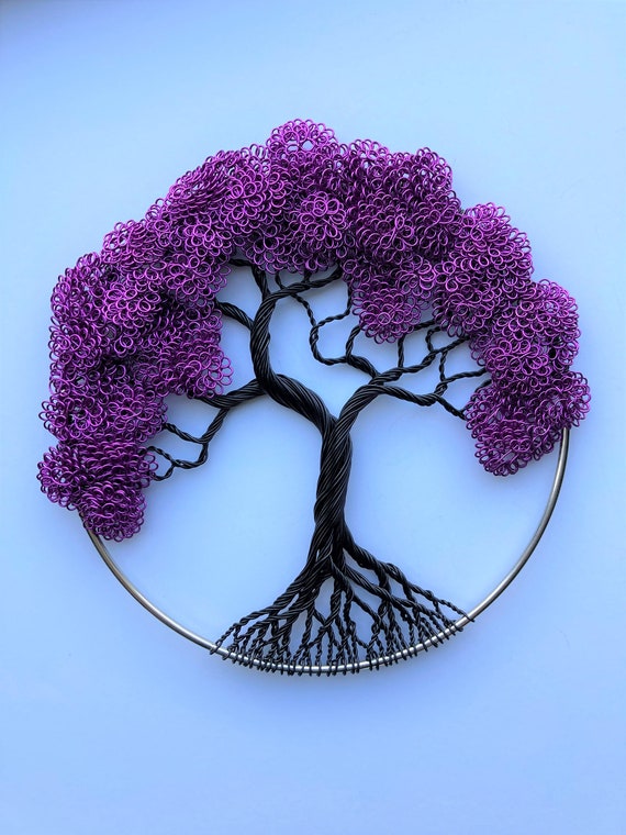 Wire Tree of Life Purple Wire Tree Wall Hanging Unique Etsy