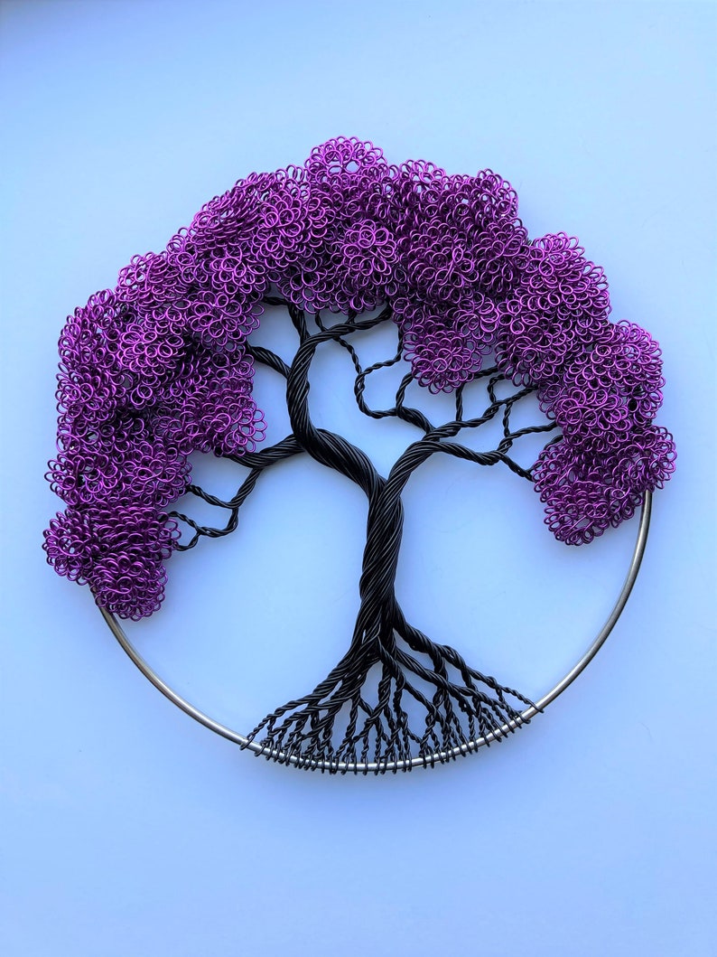 Wire Tree of Life Purple Wire Tree Wall Hanging Unique Etsy