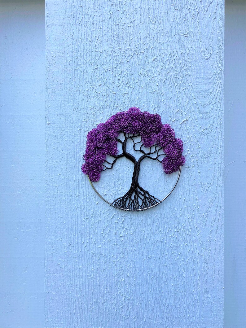 Wire Tree of Life Purple Wire Tree Wall Hanging Unique Etsy