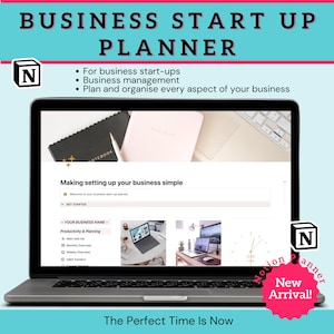 Notion Business Planner Template, Notion Service Business Dashboard, Business Goals, Marketing Finance, Business Start up Notion Planner