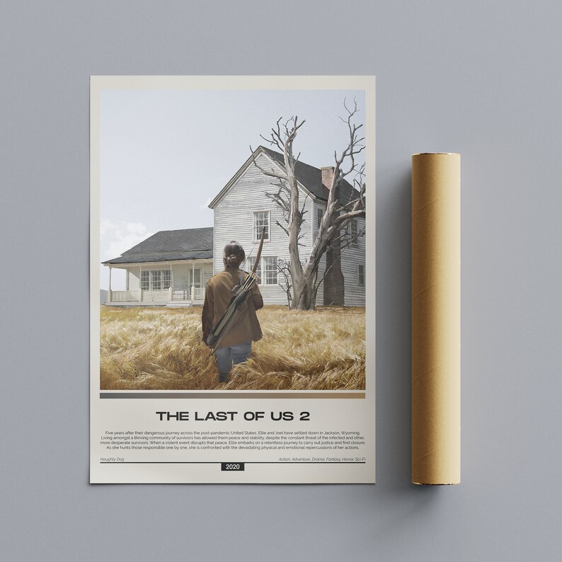 The Last Of Us 2 Poster - Video Game Wall Art - Game Poster - Vintage Retro Art Print - Game Room Wall Decor - Game Gift Idea - Custom Print 
