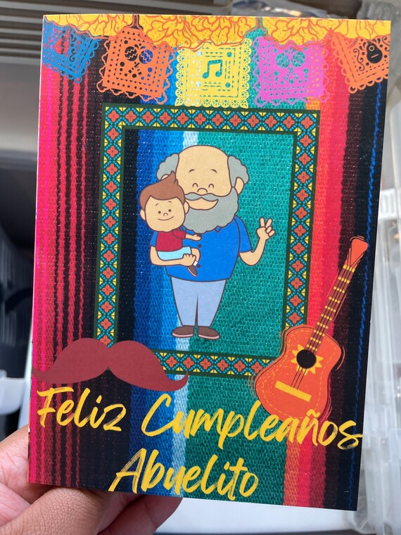 Birthday Card for Grandpa in Spanish Etsy