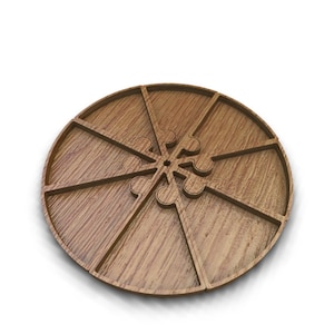 Serving plate cnc, Vector file, Joint Tray for Nuts, Vector plan, CDR, DXF, SVG, compartmental dish cnc, platter, cnc file for wood, puzzle