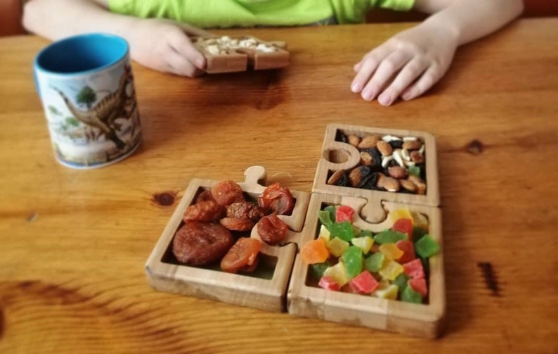 Puzzle Serving Plate Svg, Serving Tray Cnc, Vector Plan, Cut, DXF, Kids